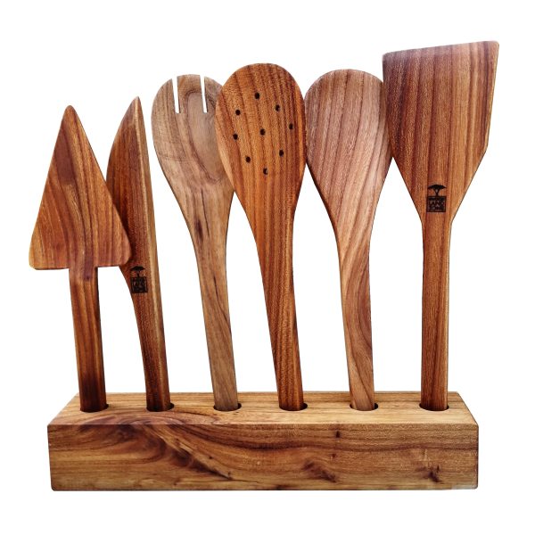 سرویس کفگیر و ملاقه ۶ پارچه مدل سر آشپز