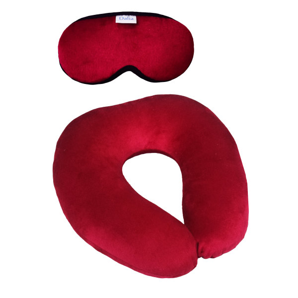 بالش دور گردنی دالیا مدل AD1 به همراه چشم بند