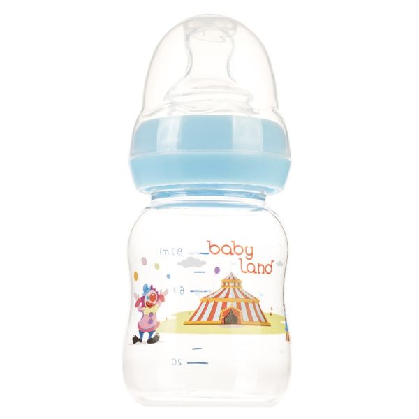 شیشه شیر بیبی لند مدل 307Circus ظرفیت 80 میلی لیتر