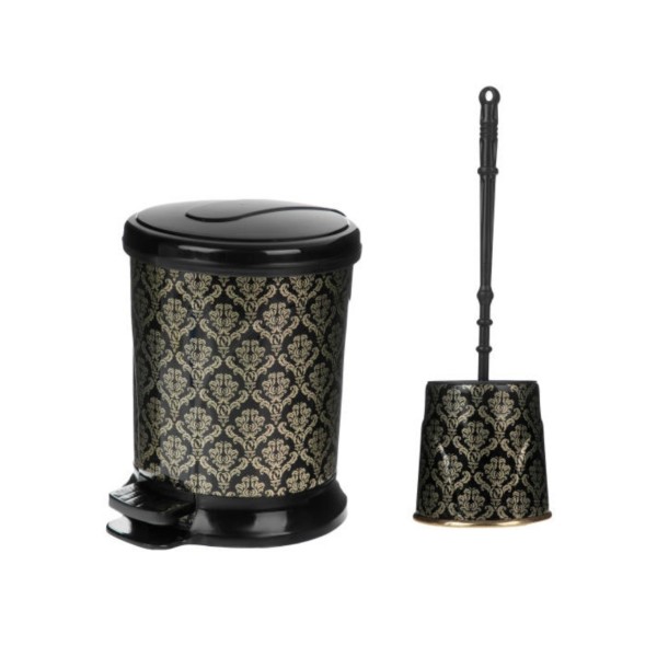 ست سطل زباله و فرچه ونوس پلاستیک مدل E106