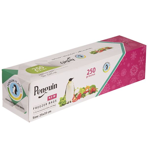 کیسه فریزر پنگوئن طرح 1 رول 250 عددی