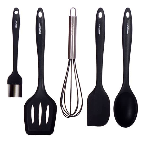 سرویس کفگیر و ملاقه 5 پارچه هوم جوی مدل سلیکونی