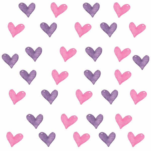 استیکر دیواری طرح قلب های رنگی کد 01