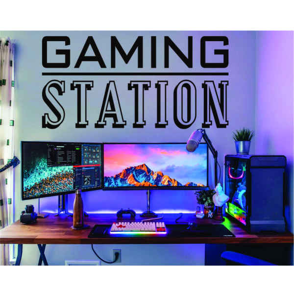 استیکر دیواری طرح گیمینگ استیشن G2