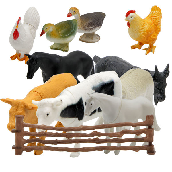 فیگور حیوانات مدل مزرعه مجموعه 14 عددی