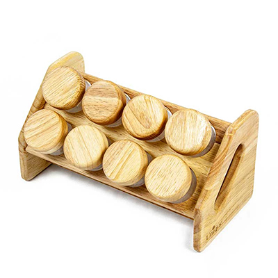 ست جا ادویه 8 پارچه مدل NU چوبی