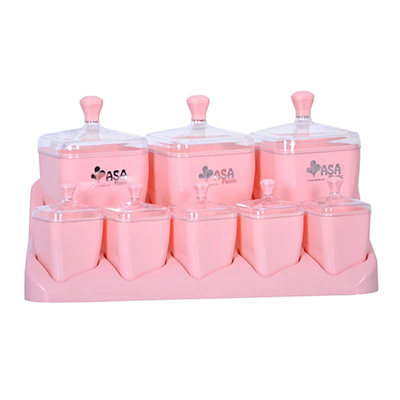 ست جاادویه 8 پارچه آسا پلاستیک مدل بهارات