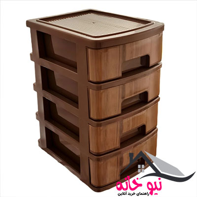 فایل کشویی مدل 4 طبقه طرح چوب
