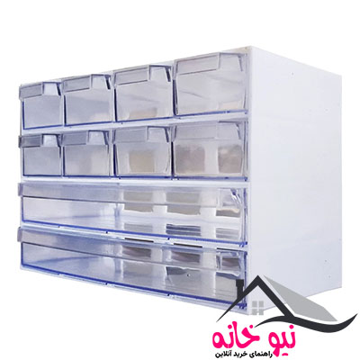 فایل کشویی طرح کریستالی مدل 10 کشو کد 201