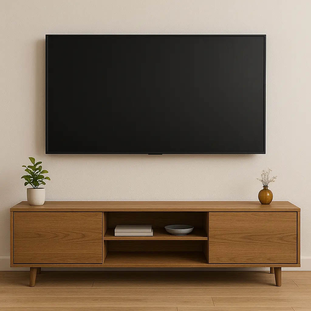 تلویزیون روی میز یا دیوار