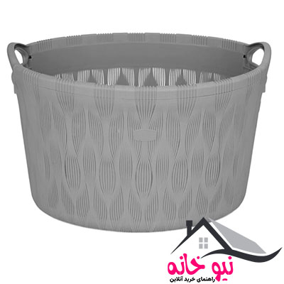 سبد رخت چرک هوم کت مدل فلورا بیضی