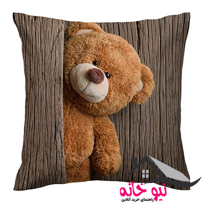 کاور کوسن مدل خرس دورو طرح دار کد 1400204