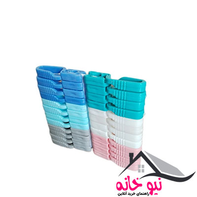 گیره لباس مدل بدون فنر V001 بسته 24 عددی
