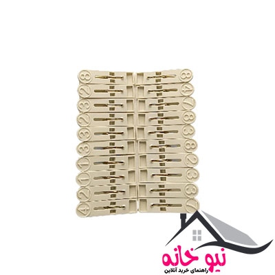 گیره لباس لیمون مدل شماره دار مجموعه 20 عددی