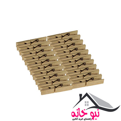 گیره لباس مدل چوبی بسته 20 عددی