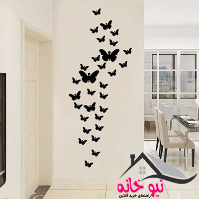 استیکر دیواری آتریکس مدل شاپرک کد ST11 بسته 30 عددی