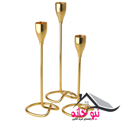 جاشمعی مدل DE-NZ191 طرح مارپیچ ساده مجموعه 3 عددی