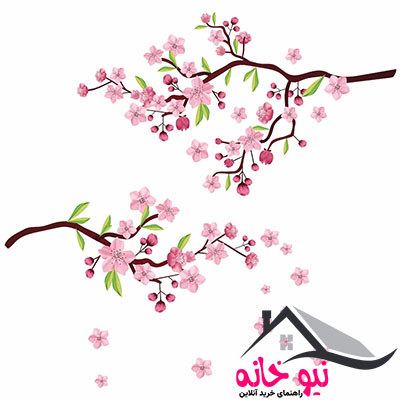 استیکر دیواری مدل شکوفه گیلاس کد 02