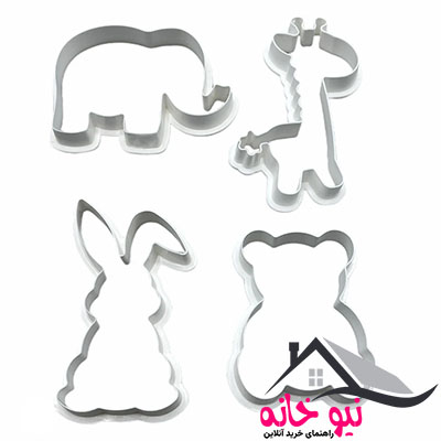 کاتر شیرینی پزی نسکو مدل حیوانات بسته 4 عددی