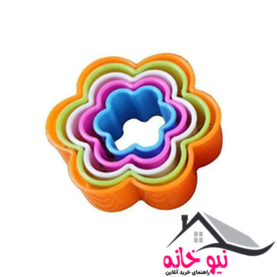 کاتر شیرینی پزی به گز مدل گل 6 پر مجموعه 5 عددی
