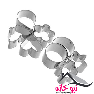 کاتر شیرینی پزی مدل یاس لارج مجموعه 8 عددی