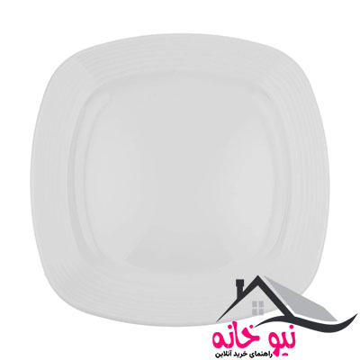 بشقاب غذاخوری چینی زرین ایران سری کواترو هتلی کد 25 درجه عالی بسته 6 عددی