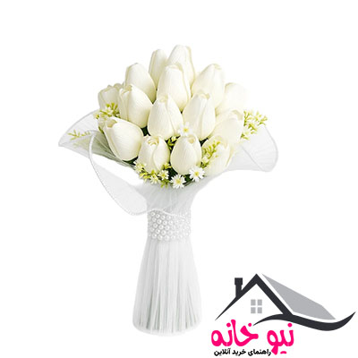 گل مصنوعی مدل عروس کد لاله ۲۵ عددی