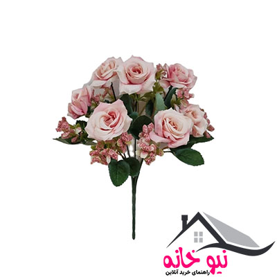 گل مصنوعی مدل بوته رز 7 شاخه