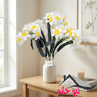گل مصنوعی جُرجُرگل مدل بوته نرگس