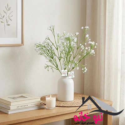 ژیپسوفیلاگل مصنوعی جُرجُرگل مدل بوته ژیپسوفیلا پنج بازو بسته 2 عددی