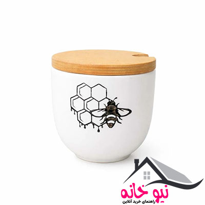 ظرف عسل طرح سرامیکی مدل زنبور