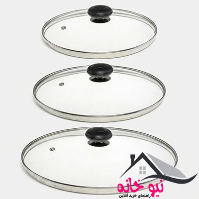 درب ظروف پخت و پز کد 8001 مجموعه 3 عددی