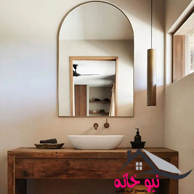 آینه دکوراتیو مدل گنبدی رومیزی کد 65