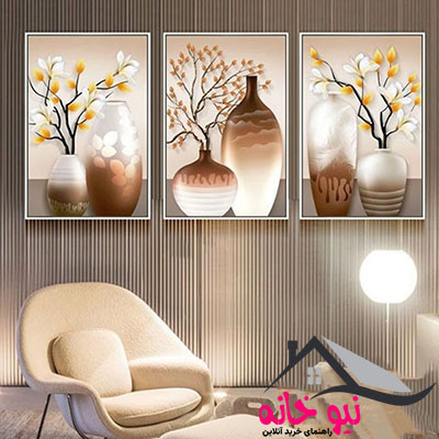 تابلو مدل دکوراتیو کد 3012 مجموعه 3 عددی