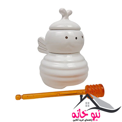ظرف مربا و عسل باریز مدل زنبور به همراه قاشق