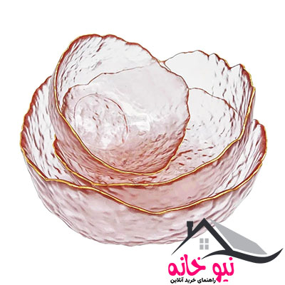 کاسه مدل دفرمه یخی کد 1369n 2795 مجموعه سه عددی