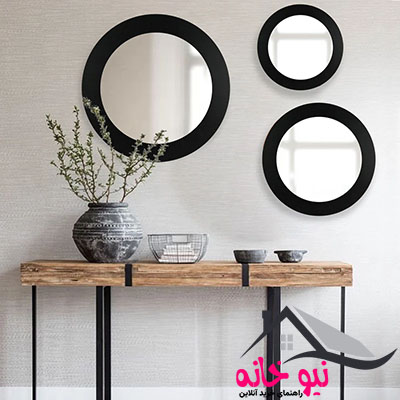 آینه الف مدل گرد دلسا کد 321 مجموعه 3 عددی