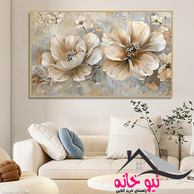 تابلو طرح دکوراتیو مدرن مدل گل کد 786