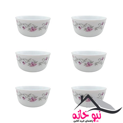 پیاله پارس اپال مدل لیندا کد Toor124 بسته 6 عددی