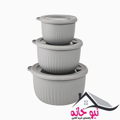 کاسه لیمون مدل دربدار پلاستیک مجموعه 3عددی