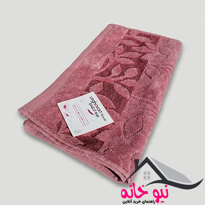 حوله دستی ارغوان مدل یاپراق سایز 80x40 سانتی متر