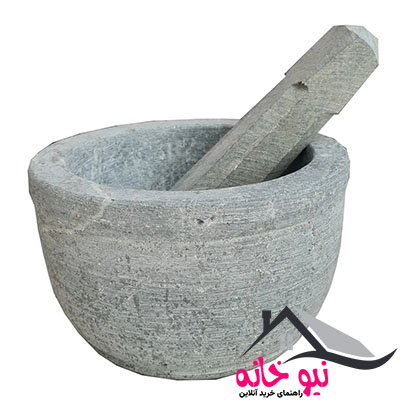 هاون سنگی مدل دسته دار گرد