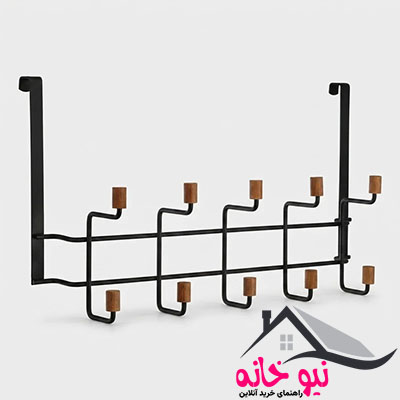 آویز لباس مدل پشت دری لبه چوبی