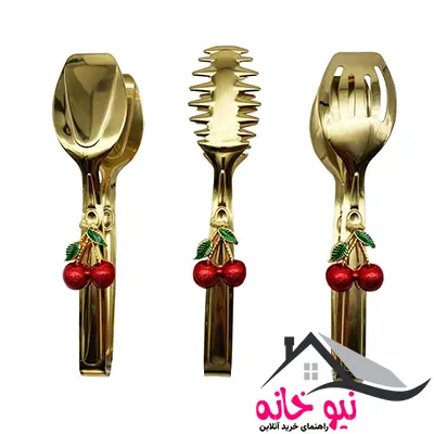 انبر سالاد شاهین مدل Kiraz مجموعه 3 عددی