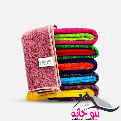 دستمال آشپزخانه ابراف مدل میکروفایبر AB306 بسته 6 عددی