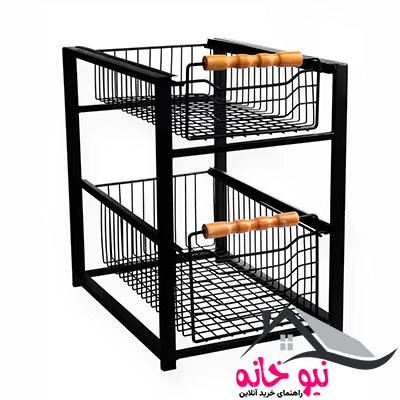 سبد سیب زمینی و پیاز آس مدل کشویی تو کابینتی کد 7253