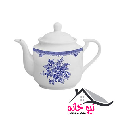 قوری چینی زرین ایران مدل چای استوانه کوچک 3 فلورانس درجه یک