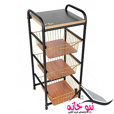 سبد سیب زمینی و پیاز پیشتاز کاوه مدل کشویی 3 طبقه