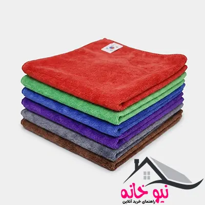 دستمال آشپزخانه مدل میکروفایبر Raimbow بسته 6 عددی