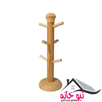 استند لیوان مدل چوبی 6 آویز